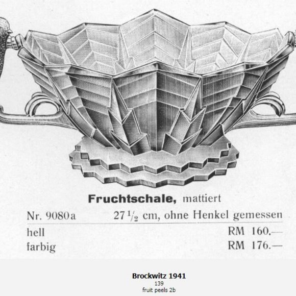 Very  Rare  Large Brockwitz  Art Deco  Centerpiece Bowl 1930's - Picture 11 of 12